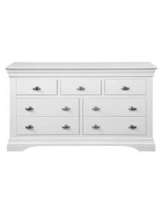 Bella 3+4 Drawer Wide Chest - White 2