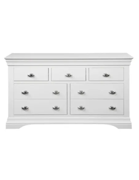 Bella 3+4 Drawer Wide Chest - White