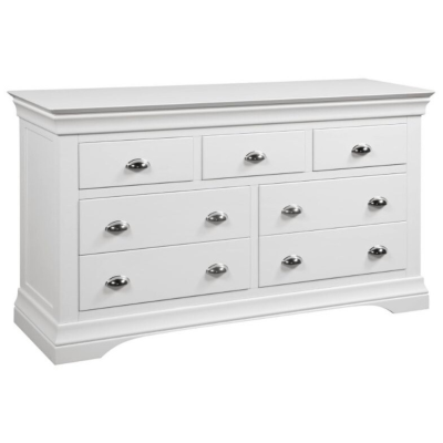 Bella 3+4 Drawer Wide Chest - White