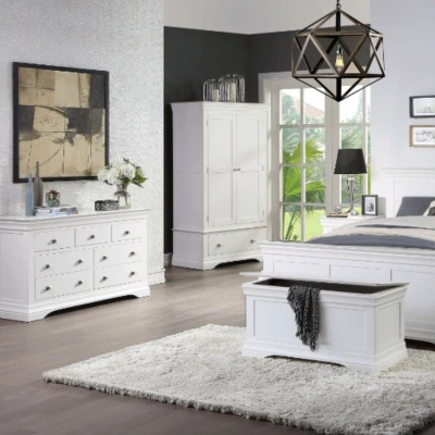 Bella 3+4 Drawer Wide Chest - White