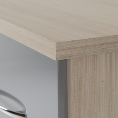Nevada 3+2 Drawer Chest - Grey Gloss/Light Oak