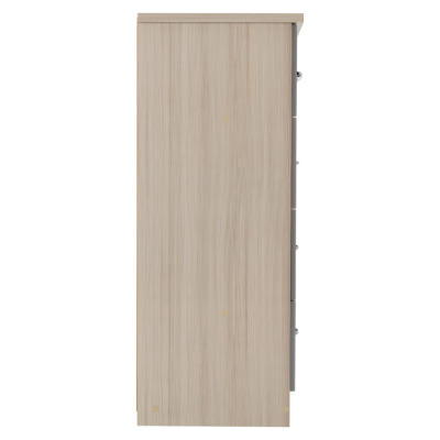 Nevada 3+2 Drawer Chest - Grey Gloss/Light Oak
