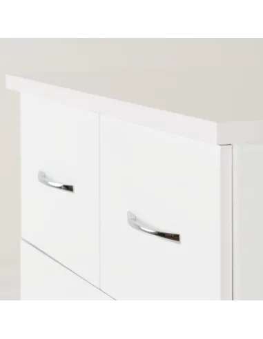 Nevada 3+2 Drawer Chest - White Gloss