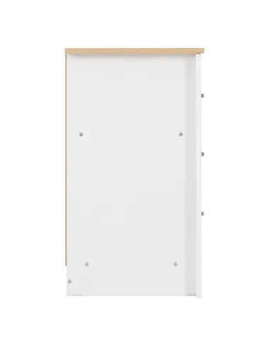 Portland 3 Drawer Chest - White/Oak Effect