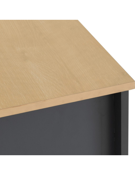 Portland 3 Drawer Chest - Grey/Oak Effect