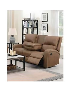 Blaine 3 Seater Manual Recliner Sofa - Tan