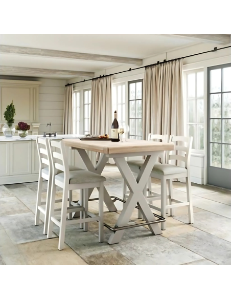 Marbury Bar Stool  - Light Grey