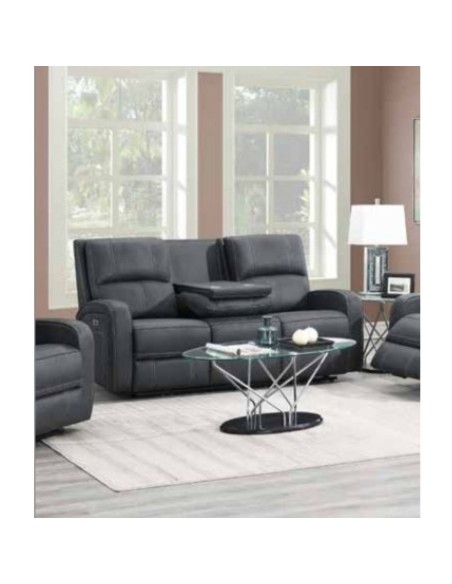 Blaine 3 Seater Manual Recliner Sofa - Gunbarrel Grey