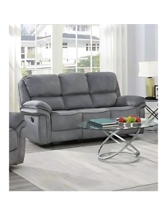 Seductive 3 Seater Manual Recliner Sofa - Slate