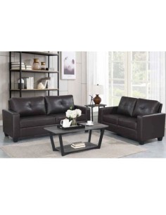 Vivo 3+2 Sofa Suite - Brown Leathaire