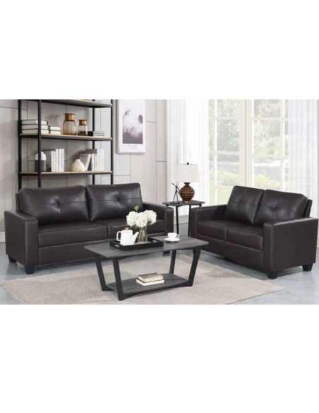 Vivo 3+2 Sofa Suite - Brown Leathaire