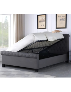 Layla 4FT6 Gaslift Bedframe - Grey