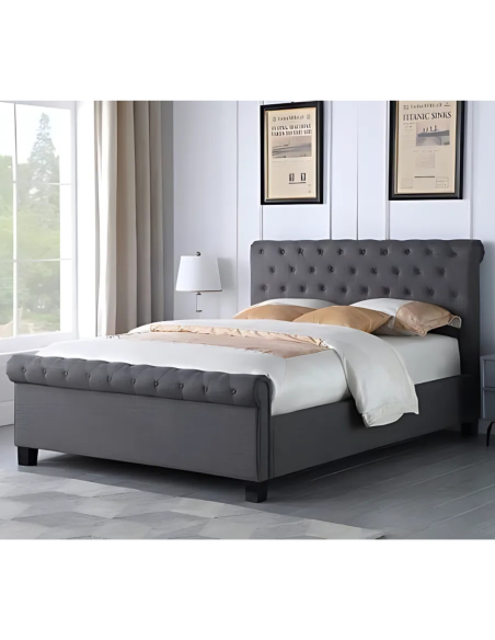 Layla 4FT6 Gaslift Bedframe - Grey