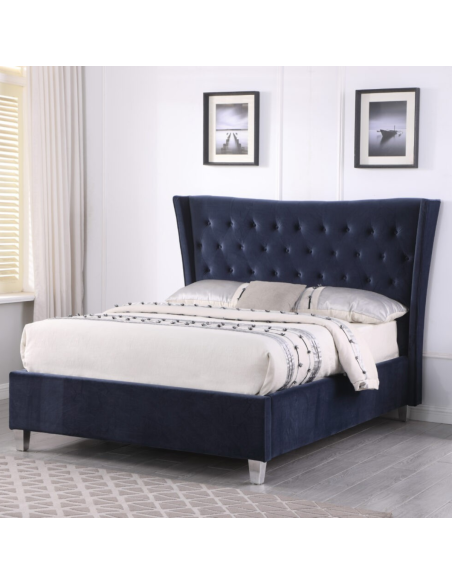 Hanne Glam 5FT Bedframe - Navy