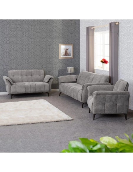 Amalfi 2 Seater Sofa - Grey Fabric