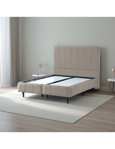 Windsor 5ft Ottoman Bedframe - Velvet Beige
