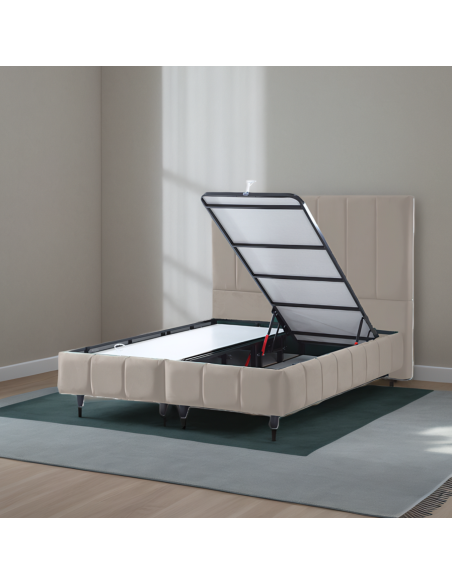 Windsor 5ft Ottoman Bedframe - Velvet Beige