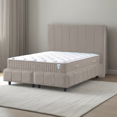 Windsor 4ft6 Ottoman Bedframe - Velvet Beige