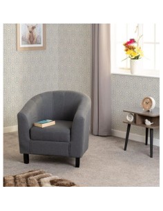 Tempo Tub Armchair - Grey Fabric