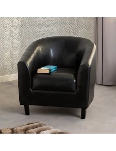 Tempo Tub Armchair - Black PU