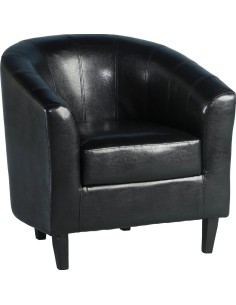 Tempo Tub Armchair - Black PU 2