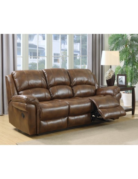 Farnham 3 Seater Manual Recliner Sofa - Tan