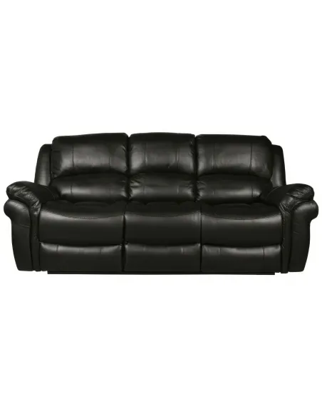 Farnham 3 Seater Manual Recliner Sofa - Black