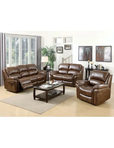 Farnham 2 Seater Manual Recliner Sofa - Tan