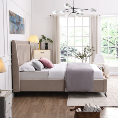 Mayo 4FT6 Bedframe -  Beige Fabric