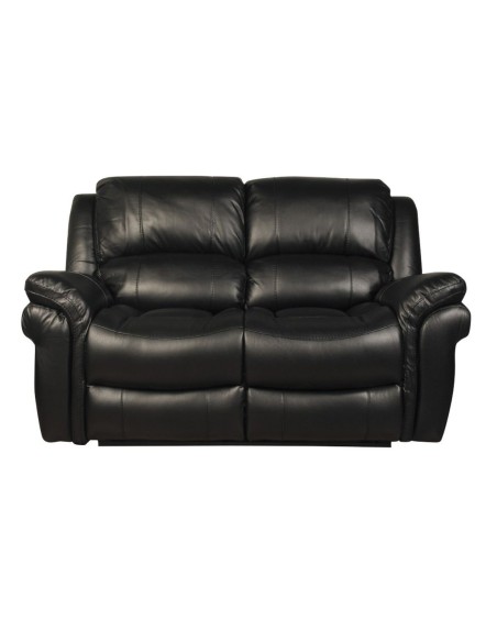 Farnham 2 Seater Manual Recliner Sofa - Black