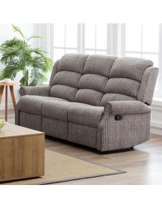 Drancy 3 Seater Manual Recliner Sofa - Latte