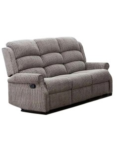 Drancy 3 Seater Manual Recliner Sofa - Latte 2