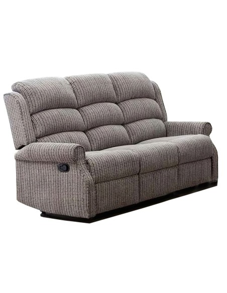 Drancy 3 Seater Manual Recliner Sofa - Latte