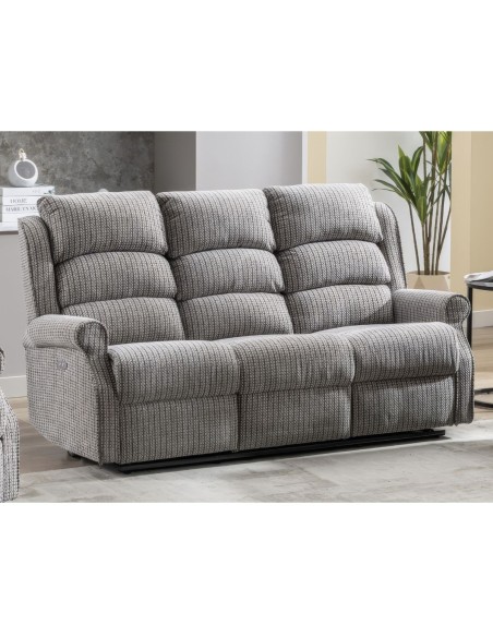 Drancy 3 Seater Electric Recliner Sofa - Latte
