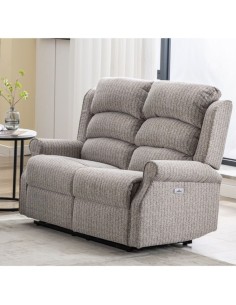 Drancy 2 Seater Electric Recliner Sofa - Natural