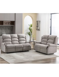 Drancy 2 Seater Electric Recliner Sofa - Natural 2