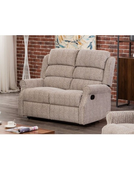 Drancy 2 Seater Manual Recliner Sofa - Natural