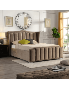 Clare 5FT Gas Lift Bedframe - Mink Velvet 2