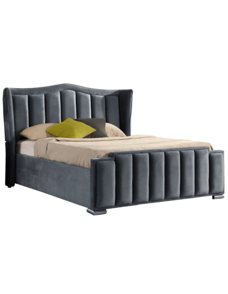 Clare 4FT6 Gas Lift Bedframe - Grey Velvet