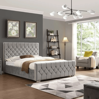 Galway 4FT  Bedframe - Silver