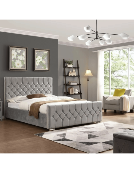 Galway 4FT  Bedframe - Silver