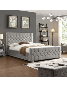 Galway 4FT  Bedframe - Silver