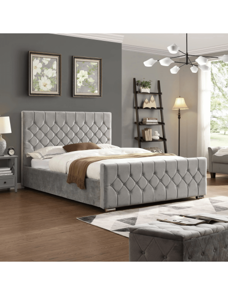 Galway 4FT  Bedframe - Silver