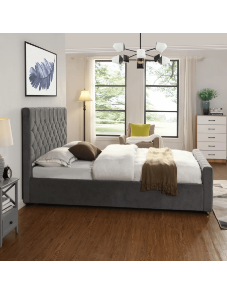 Galway 5FT Grey Bedframe