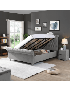 Kilkenny 5FT Side Gas-Lift Bed - Silver
