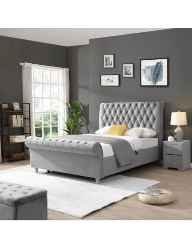 Kilkenny 5FT Side Gas-Lift Bed - Silver