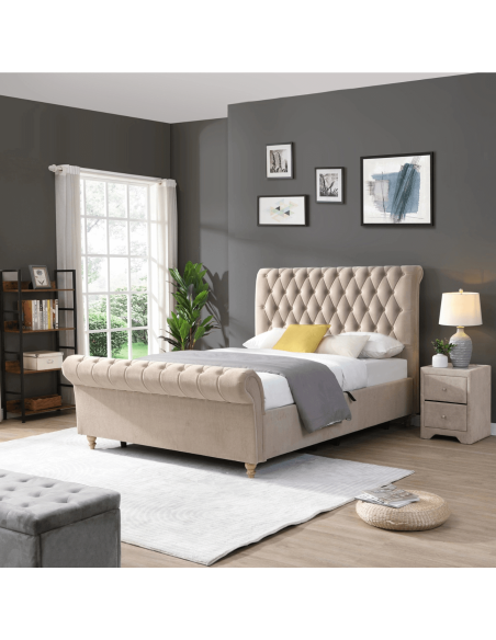 Kilkenny 5FT Side Gas-Lift Bed - Mink