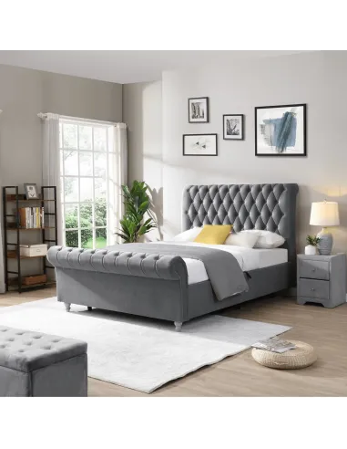 Kilkenny 5FT Side Gas-Lift Bed - Grey