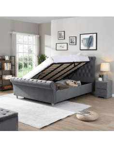 Kilkenny 5FT Side Gas-Lift Bed - Grey