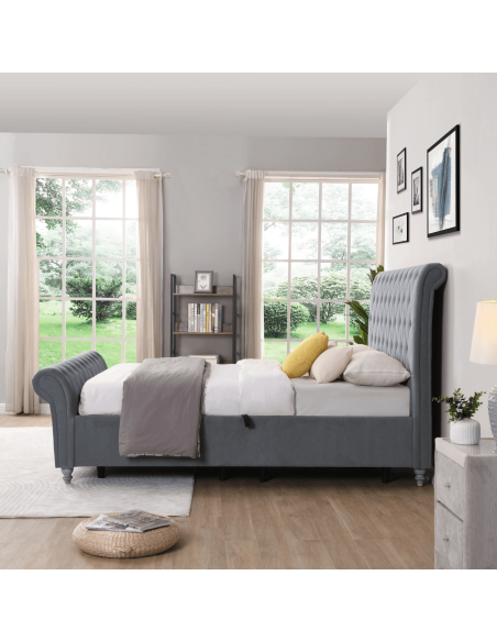 Kilkenny 5FT Side Gas-Lift Bed - Grey